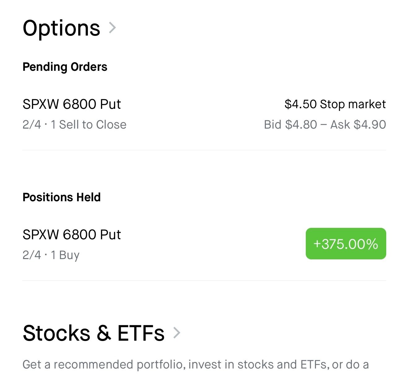 SPXW +375.00%