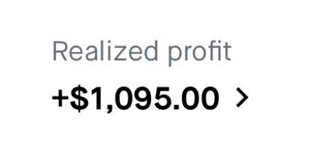 +$1,095 Realized