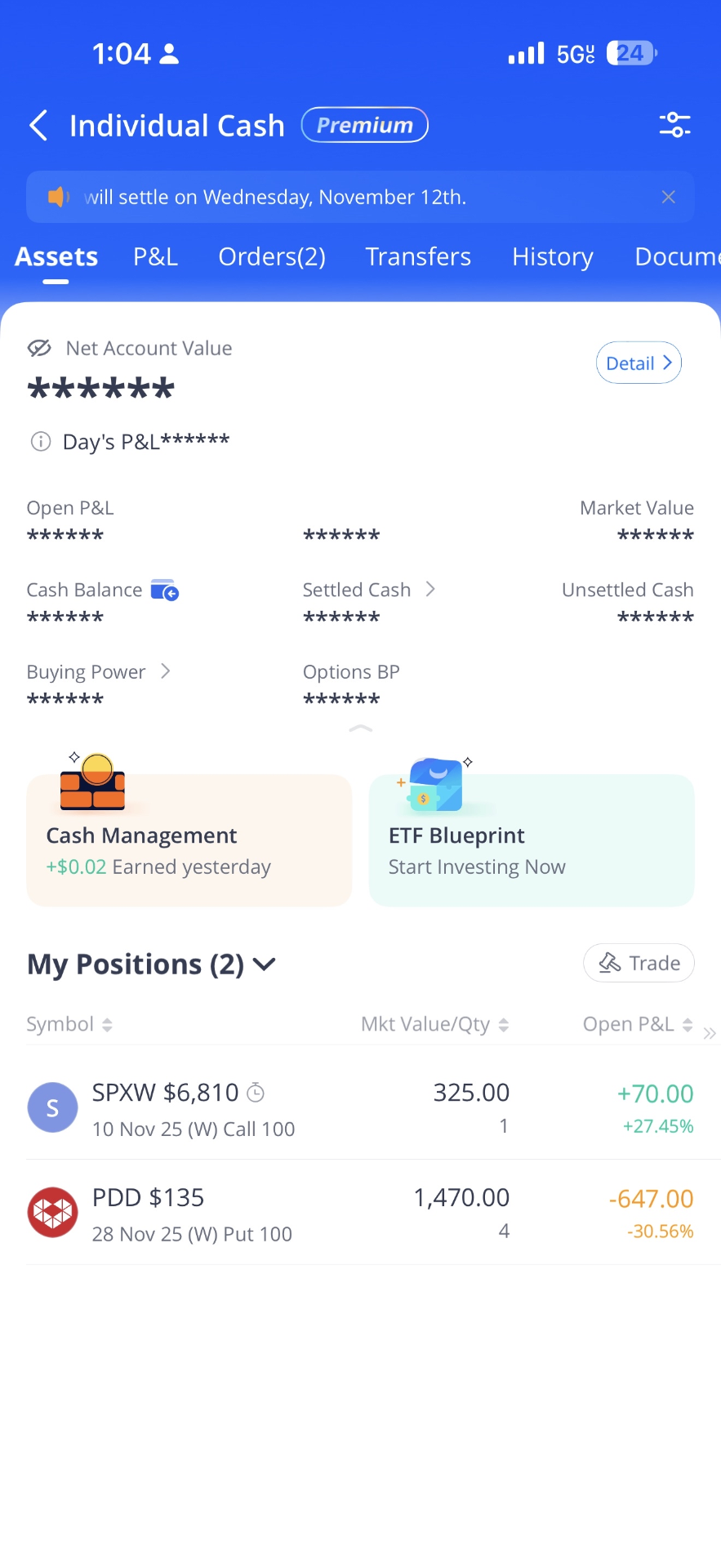 SPXW +$70 / +27%